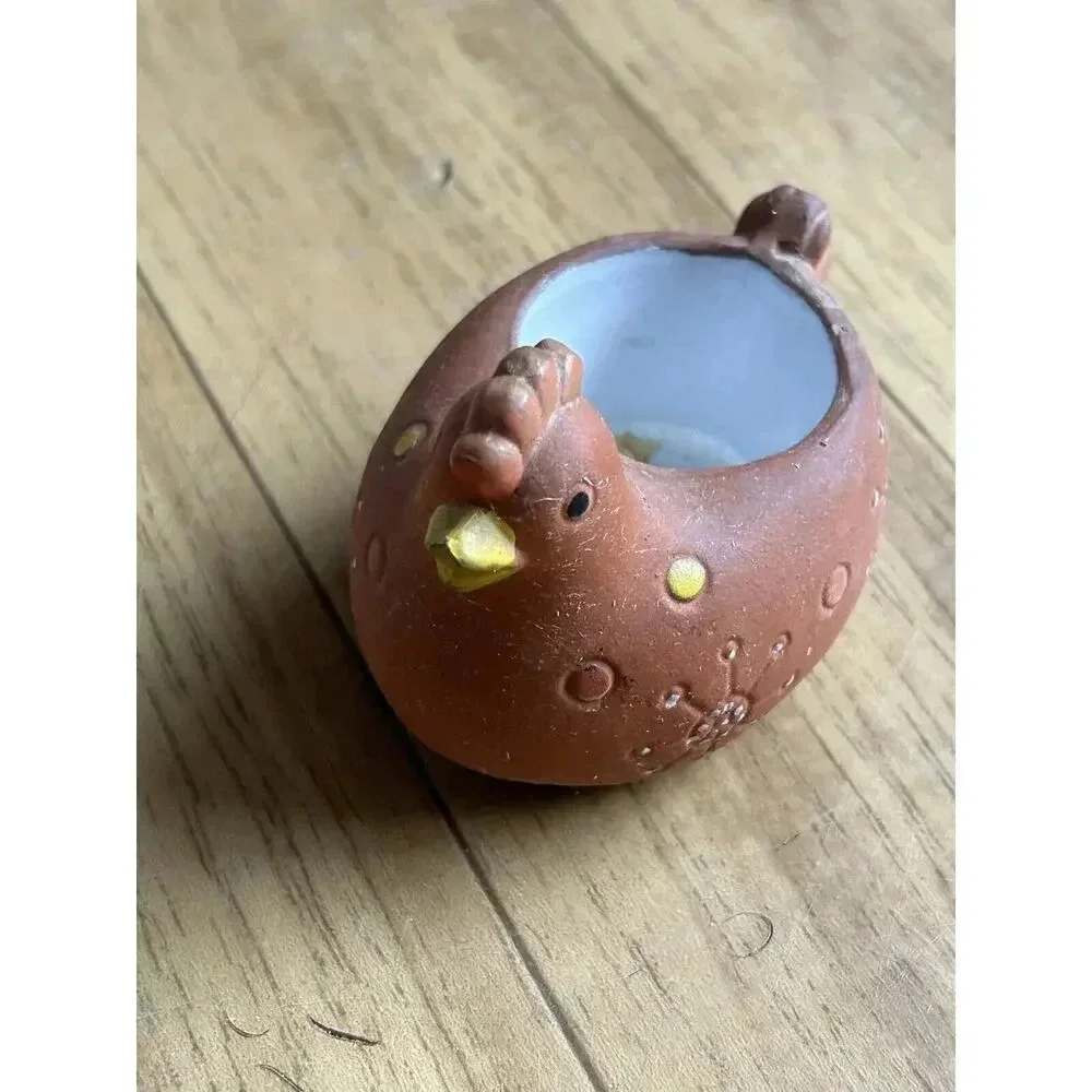 Holt Howard Chicken Tea Light Candle Holder Terra Cotta Hen Vintage